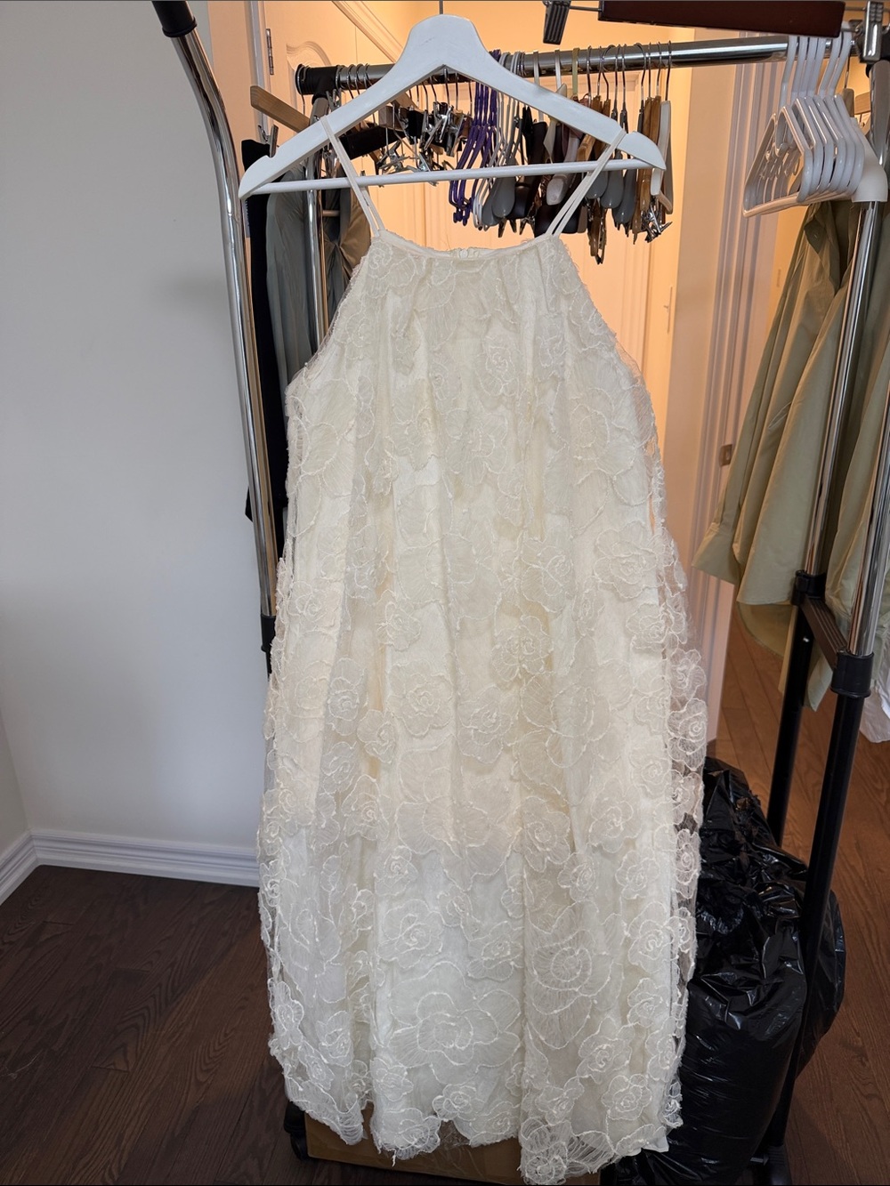 Ivory Lace Halter Dress